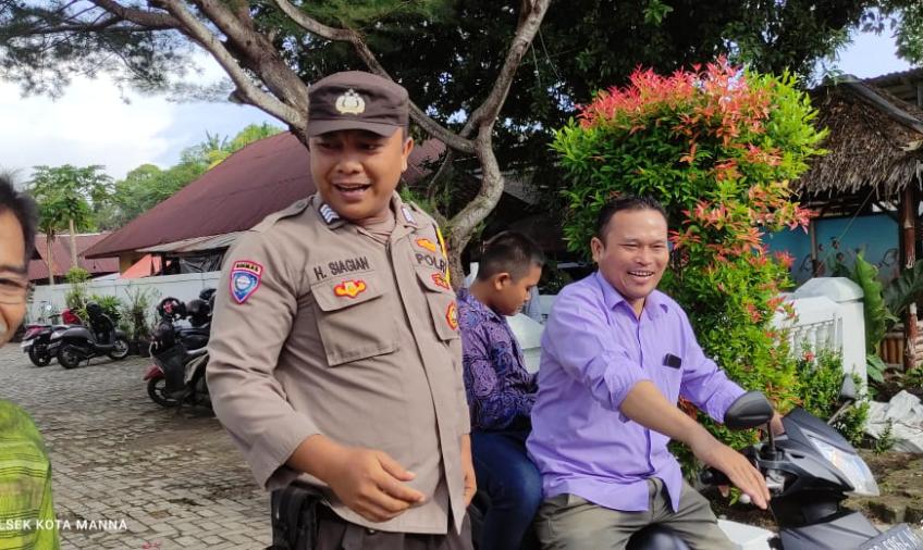 Berikan Rasa Aman dan Nyaman Saat Laksanakan Ibadah Minggu, Polsek Kota Manna Lakukan Pengamanan Gereja