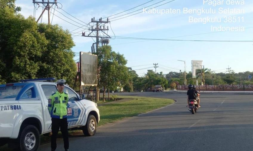 Sat Lantas Polres Bengkulu Selatan Patroli Antisipasi Balap Liar dan Knalpot Racing