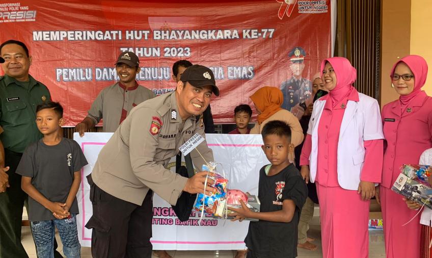 Polsek Batiknau Adakan Sunatan Masal Dalam Rangka HUT Bhayangkara ke-77