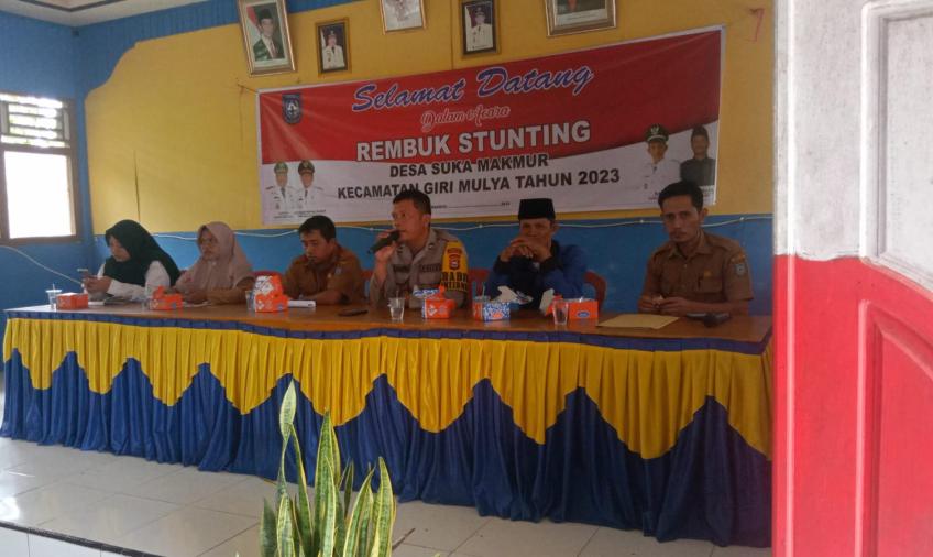 Upaya Pencegahan Stunting Polsek Giri Mulya Hadiri Musyawarah