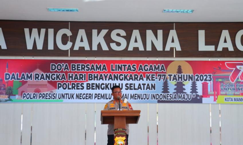 Polres Bengkulu Selatan Gelar Doa Bersama Jelang Hari Bhayangkara ke-77