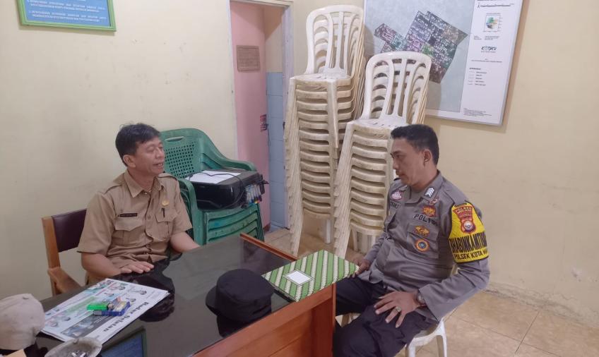 Untuk Mewujudkan Kamtibmas Yang Kondusif  Bhabinkamtibmas Polsek Kota Manna Gandeng Lurah 