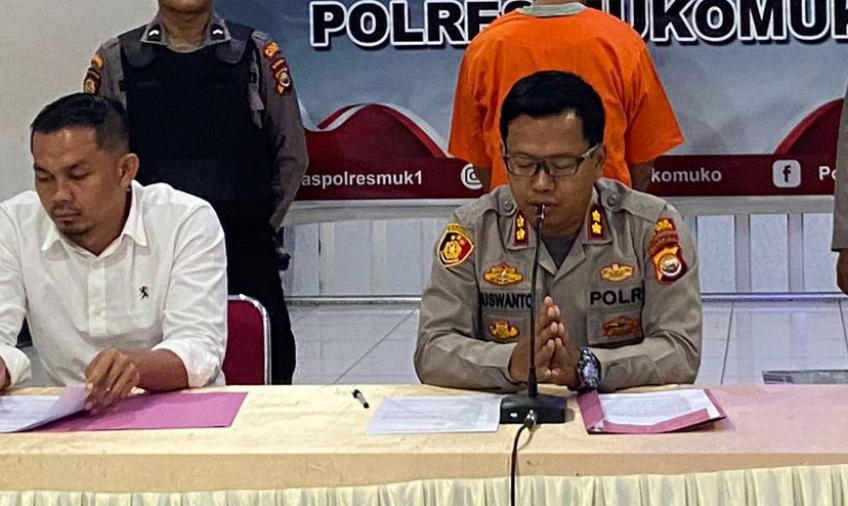 Ungkap TPPO, Polres Mukomuko Terduga Pelaku Anak Dibawah Umur