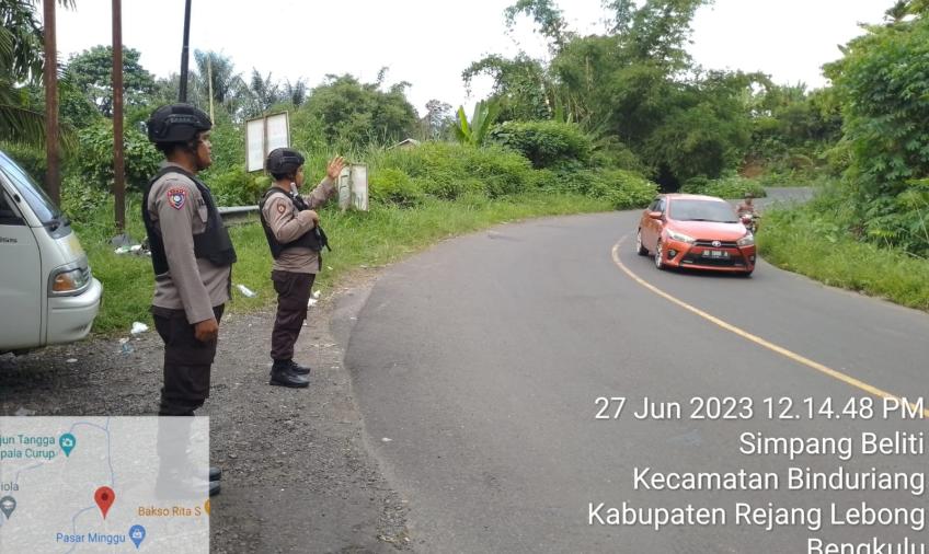 Polsek PUT Tingkatkan Patroli Jalan Lintas Menuju Kota Lubuklinggau