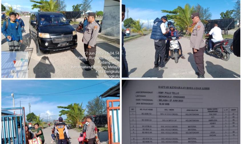 KSKP Pulau Baai Lakukan Monitoring Keberangkatan dan Kedatanagn Kapal KMP Pulo Tello 