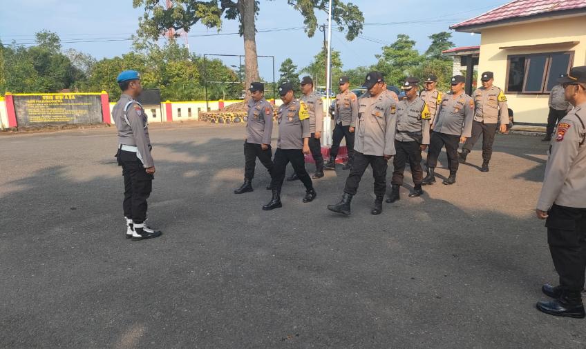PERSONIL POLSEK KETAHUN LAKSANAKAN GIAT RUTIN LATIHAN PBB SETIAP HARI SELASA