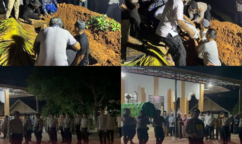 Polresta Bengkulu Gelar Upacara Pemakaman Anggota Polri 