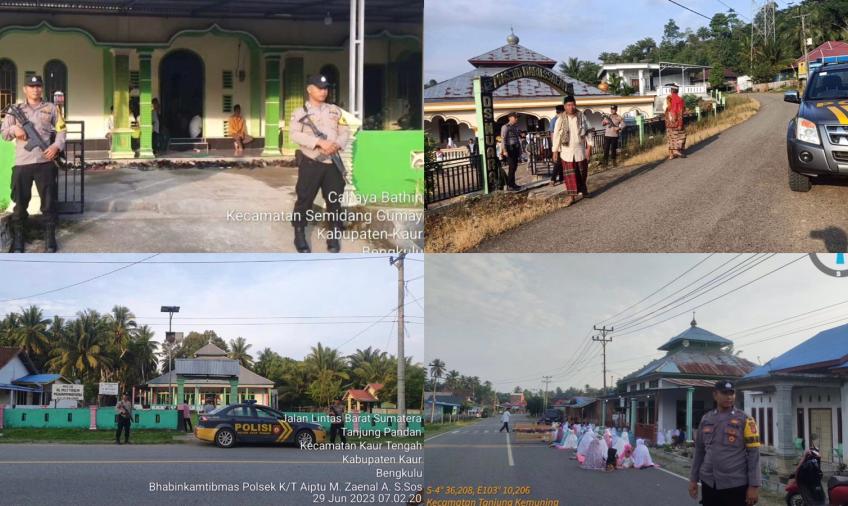Polsek Jajaran Polres Kuar Laksanakan Pengamanan Salat Iduladha 1444 H di Wilayah Hukum 