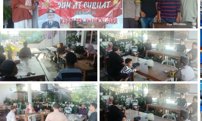 polsek Teluk Segara, Gelar Jumat Curhat Dengarkan Aspirasi Warga Kelurahan Tengah Padang 