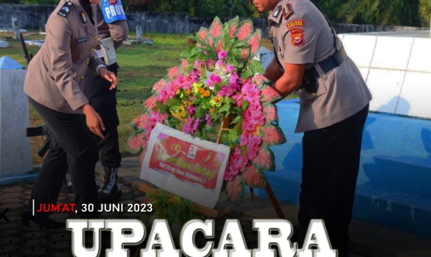 HUT Bhayangkara ke 77, Polres Bengkulu Selatan Ziarah Makam Pahlawan dan Tabur Bunga