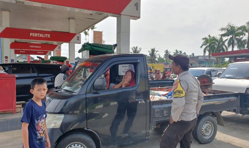 Polsek Manna Cek Ketersediaan BBM di Wilayah Kecamatan Manna 