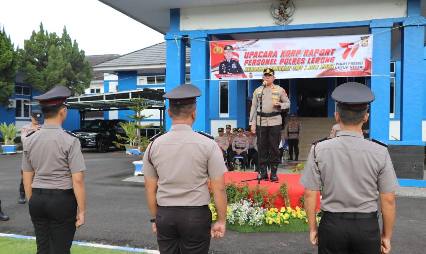 20 Personel Polres Lebong Naik Pangkat 