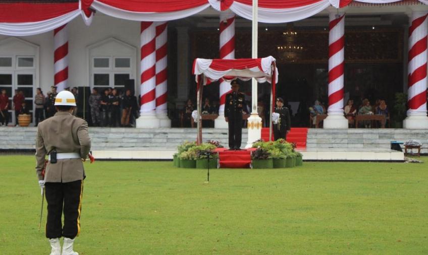 Polda Bengkulu Gelar Upacara Peringati HUT Bhayangkara Ke-77