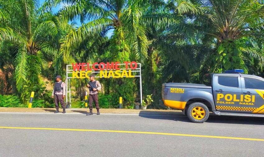 Polsek Nasal Patroli Rutin Sambangi Objek Vital 
