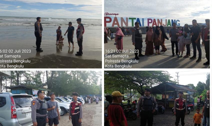 Sat Samapta Polresta Bengkulu, Patroli Mobiling di Sepanjang Pantai Panjang dan Pantai Berkas