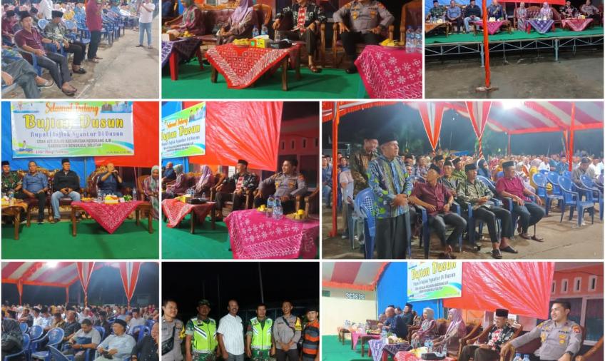 Polsek Kedurang Laksankan Pengamanan Kegiatan Buji'an Dusun Bupati BS di Desa Air Sulau  
