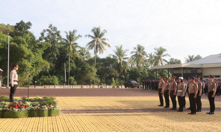 Polda Bengkulu Gelar Upacara Laporan Kenaikan Pangkat Untuk 478 Anggota Polri