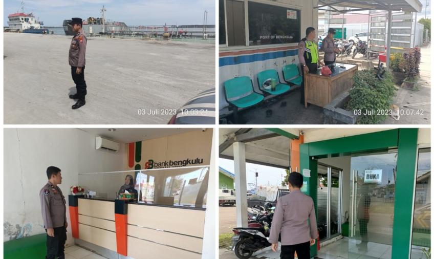 Polsek KSKP Pulai Baai Patroli Siang Berikan Imbau Kamtibmas di Kawasan Pelabuhan