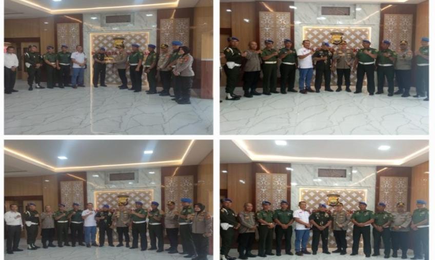 Polresta Bengkulu, Terima Ucapan dan Kue Ulang Tahun dari Denpom Bengkulu