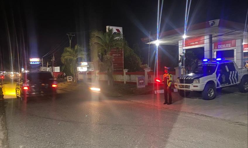 Patroli Blue Light, Personel Sat Lantas Polres Kaur Sasar Kamseltibcar