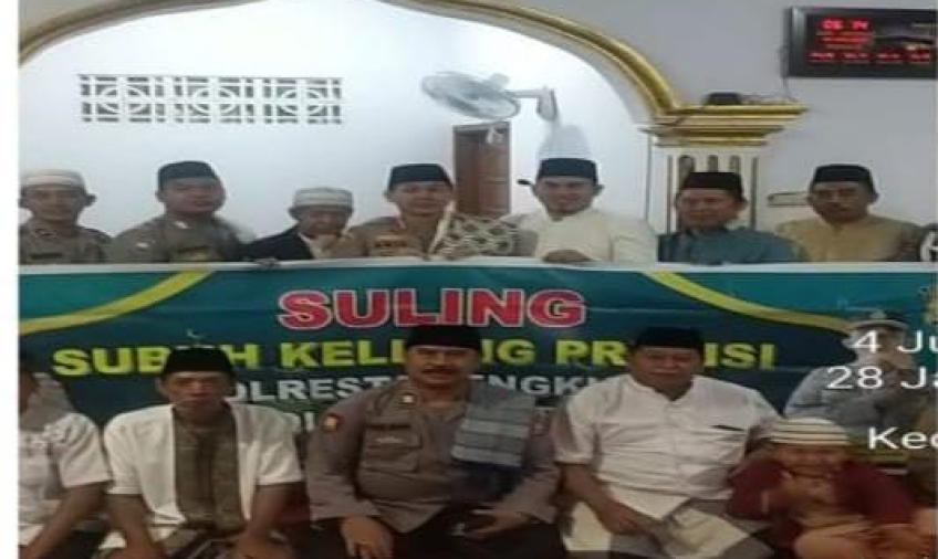 Bangun Silaturahmi, Kapolresta Bengkulu Subuh Keliling di Masjid Nurul Ikhlas Kelurahan Sumur Dewa