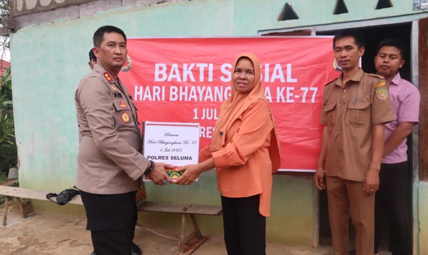 Hari Bhayangkara ke-77, Polres Seluma Gelar Giat Bhakti Sosial
