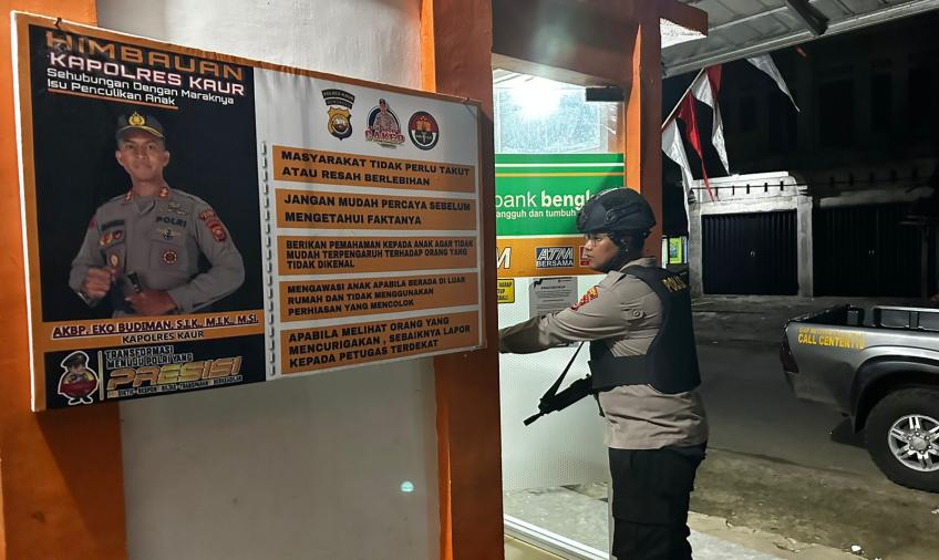 Polsek Kaur Utara, Patroli KRYD Antisipasi Tindak Pidana 3C di Wilkum 