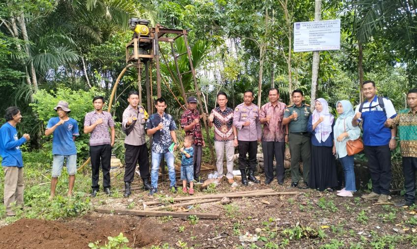 Awasi Penggunaan DD, Polsek Lais Hadiri Penetapan Titik Nol