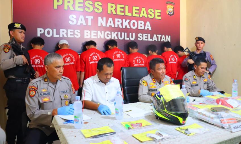Ops Antik Nala, Polres Bengkulu Selatan Tangkap 8 Tersangka
