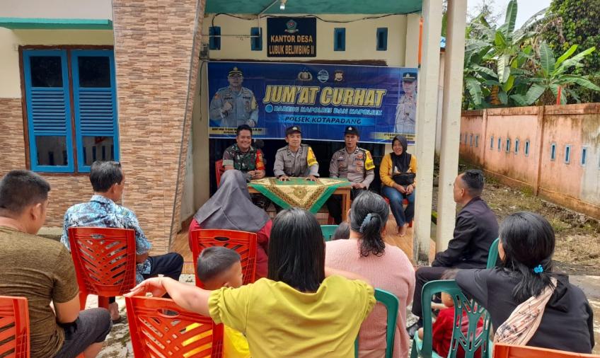 Polsek Kotapadang, Gelar Jumat Curhat Bersama Warga Desa Lubuk Belimbing 