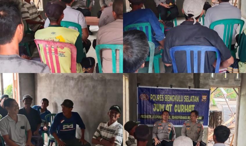 Jumat Curhat, Sat Binmas Polres Bengkulu Selatan Dengarkan Keluhan Warga Kelurahan Ibul 