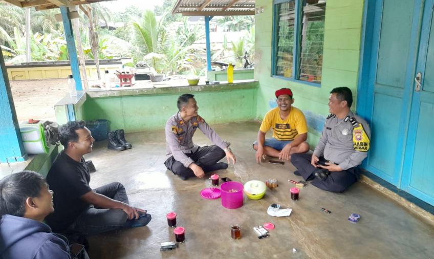 Ciptakan Kondusifitas, Polsek Giri Mulya Sambang Tokoh Masyarakat