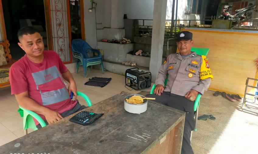 Duduk Bersama Kepala Desa, Polisi RW Monitoring Kamtibmas