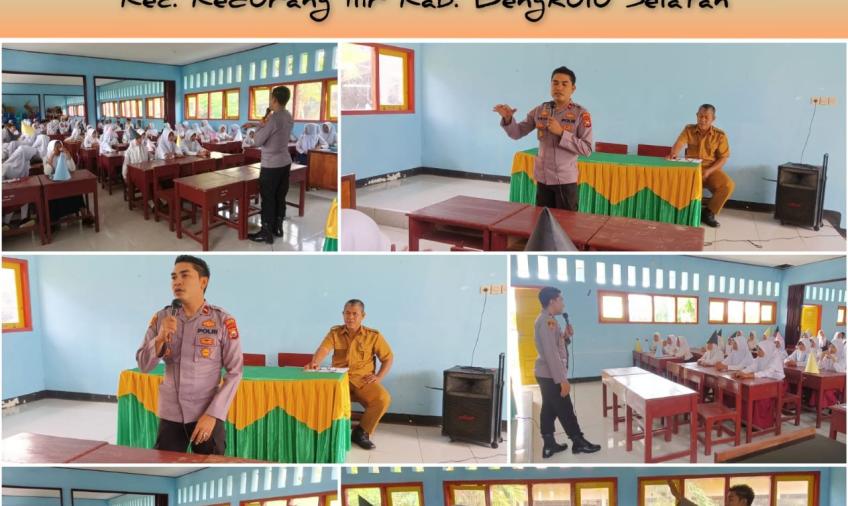 Penyuluhan Tertib Lalu Lintas dan Kenakalan Remaja di SMP Negeri 19, Polsek Kedurang Sampaikan Imbauan