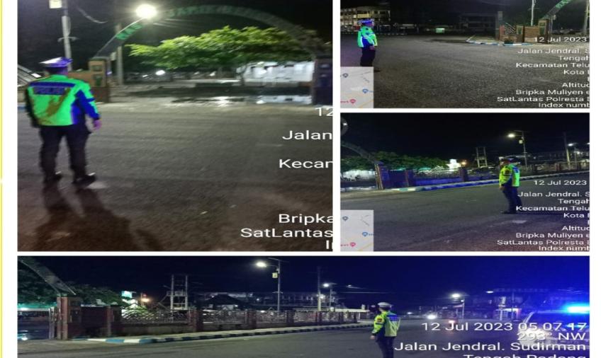 Berikan Pelayanan Prima, Sat Lantas Polresta Bengkulu Lakukan Pengamanan Salat Subuh