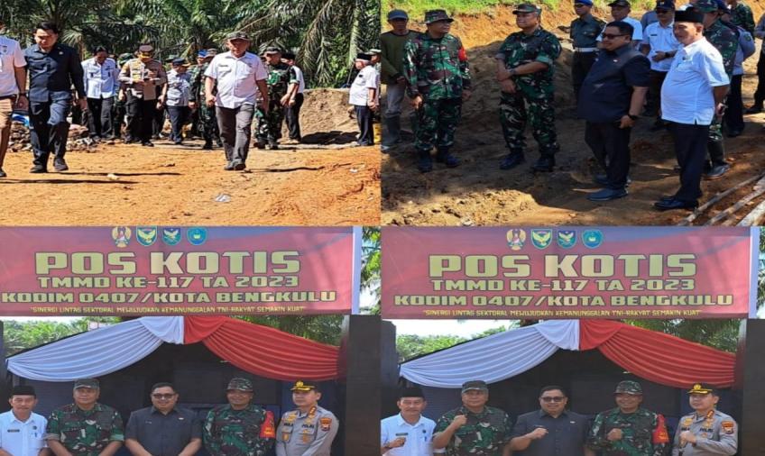 Kapolresta Bengkulu Hadiri Upacara TMMD Reguler 117 Tahun Anggaran 2023 di Kelurahan Betungan 