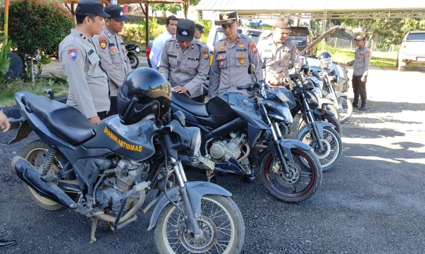 Laksanakan Giat Imbangan Ops Patuh Nala 2023, Polsek Giri Mulya Cek Kelengkapan Kendaraan Personel
