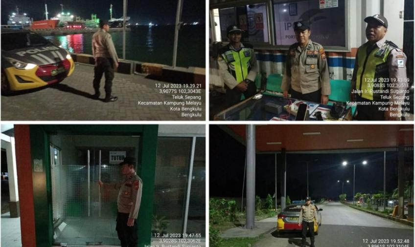 Patroli Malam, Polsek KSKP Pulai Baai Cegah Gangguan Kamtibmas di Wilayah Hukum