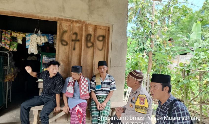 Bhabinkamtibmas Polsek Muara Sahung Sambang DDS di Desa Ulak Lebar 