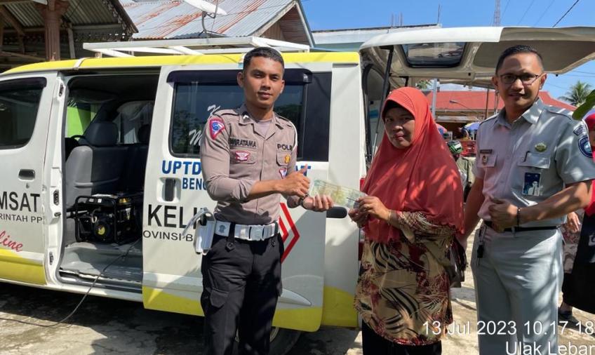 Sat Lantas Polres BS, Laksanakan Pelayanan Samsat Keliling di Kecamatan Pino