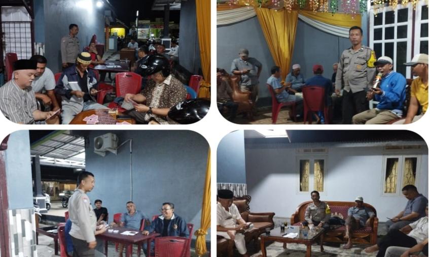 Bhabinkamtibmas Polsek Teluk Segara Imbau Warga yang Melaksanakan Pesta Tidak Menggunakan Badan Jalan