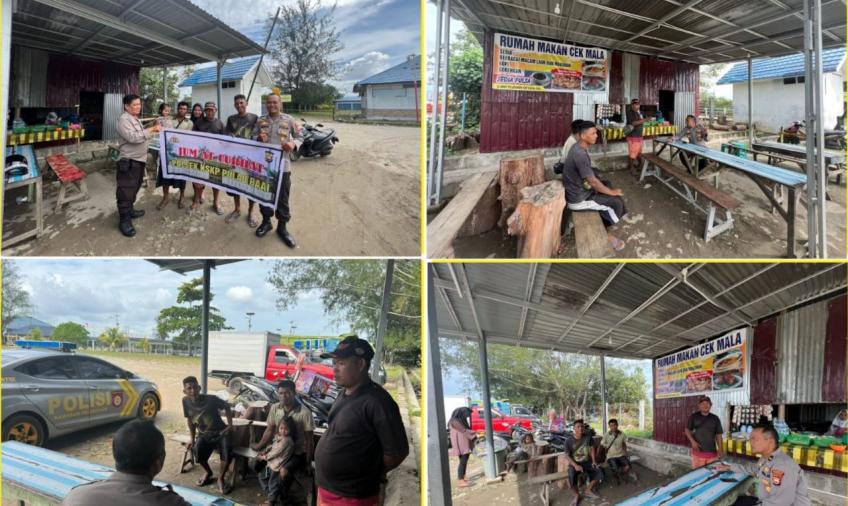 Polsek KSKP Pulau Baai Jumat Curhat Bersama Masyarakat di Sekitar Pelabuhan