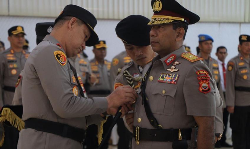 Kapolda Bengkulu Lantik Brigjen Pol Agus Salim Jadi Wakapolda Bengkulu