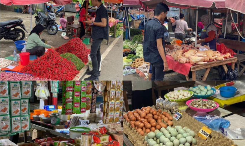 Sat Intelkam Polresta Bengkulu Monitoring Harga Bahan Pokok di Pasar Kota Bengkulu