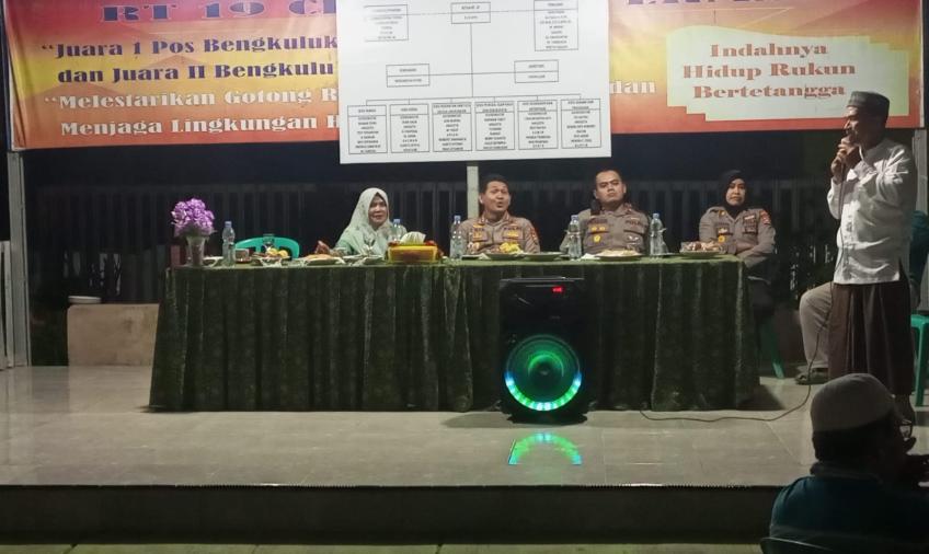 Malam Hari, Kapolresta Bengkulu Silaturahmi Kamtibmas di Kelurahan Cempaka Permai