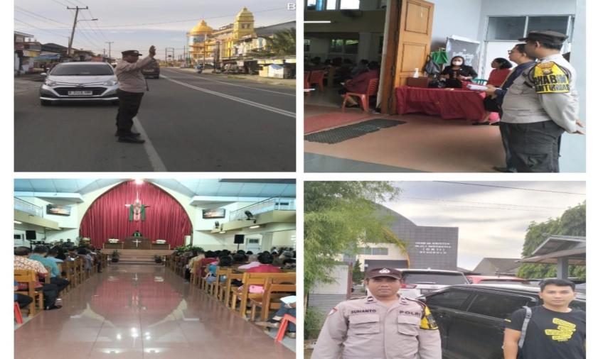 Patroli Hari Minggu, Polsek Ratu Agung Lakukan Pengamanan Ibadah di GKII
