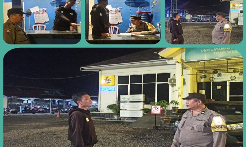 Personel Polsek Teluk Segara Patroli Mobiling Sambangi Security PLN UP3 Bengkulu