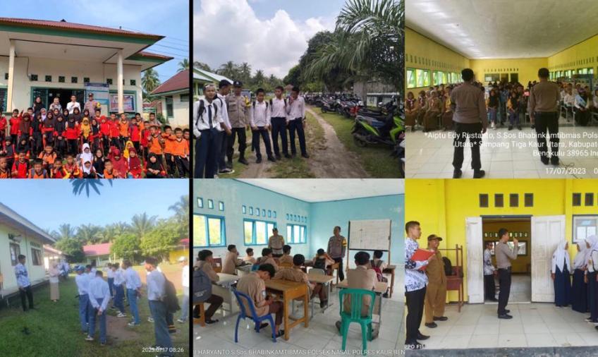 Berikan Pembinaan Para Pelajar Agar Tak Terlibat Hukum, Polres Kaur dan Polsek Jajaran Gelar Police Go To School 