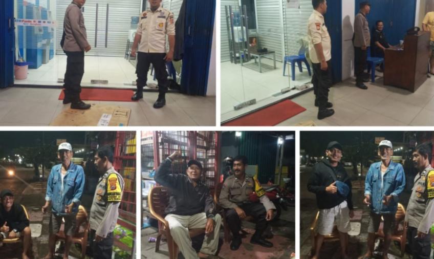 Jaga Keamanan di Wilayah Hukum, Polsek Ratu Samban Patroli Objek Vital dan Sambangi Pedagang dan Pusat Keramaian