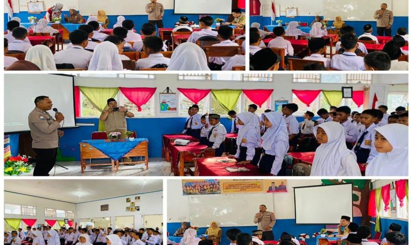 Unit Binmas Polsek Selebar, Berikan Penyuluhan Tentang Tertib Berlalu Lintas di SMPN 24 Kota Bengkulu